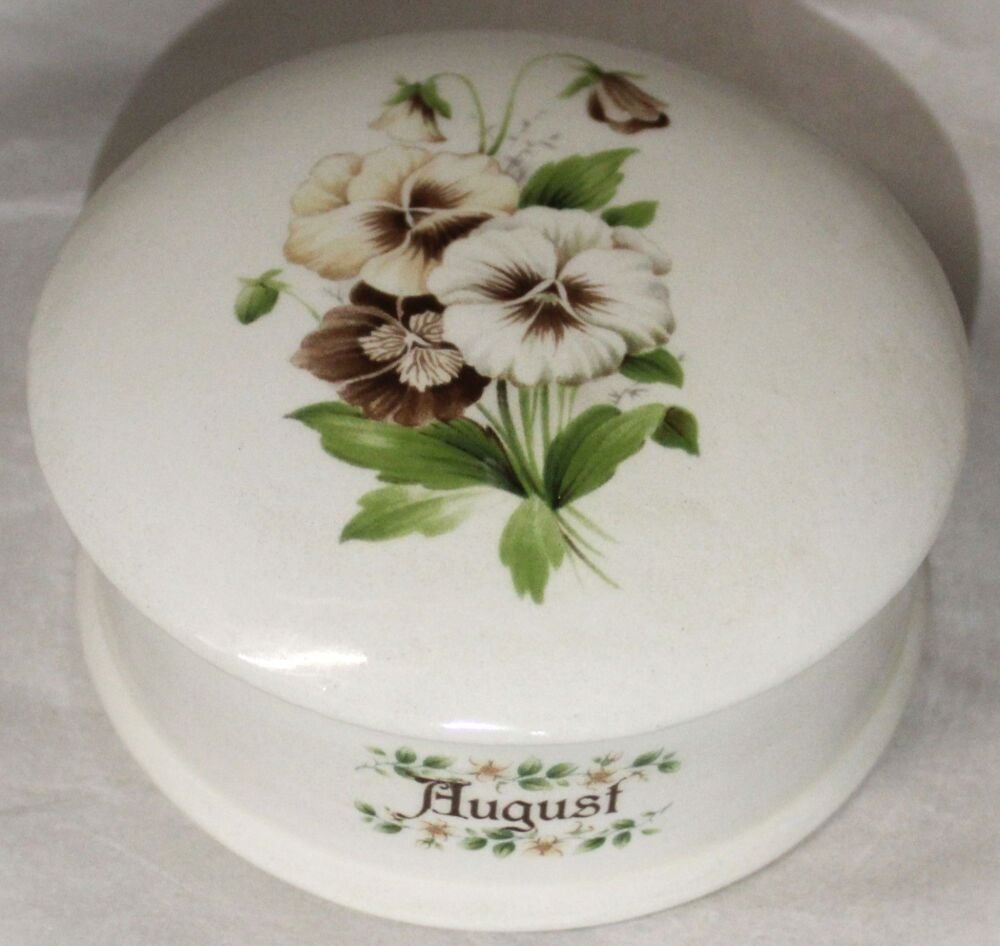 Floral Birth Month Trinket Box - August