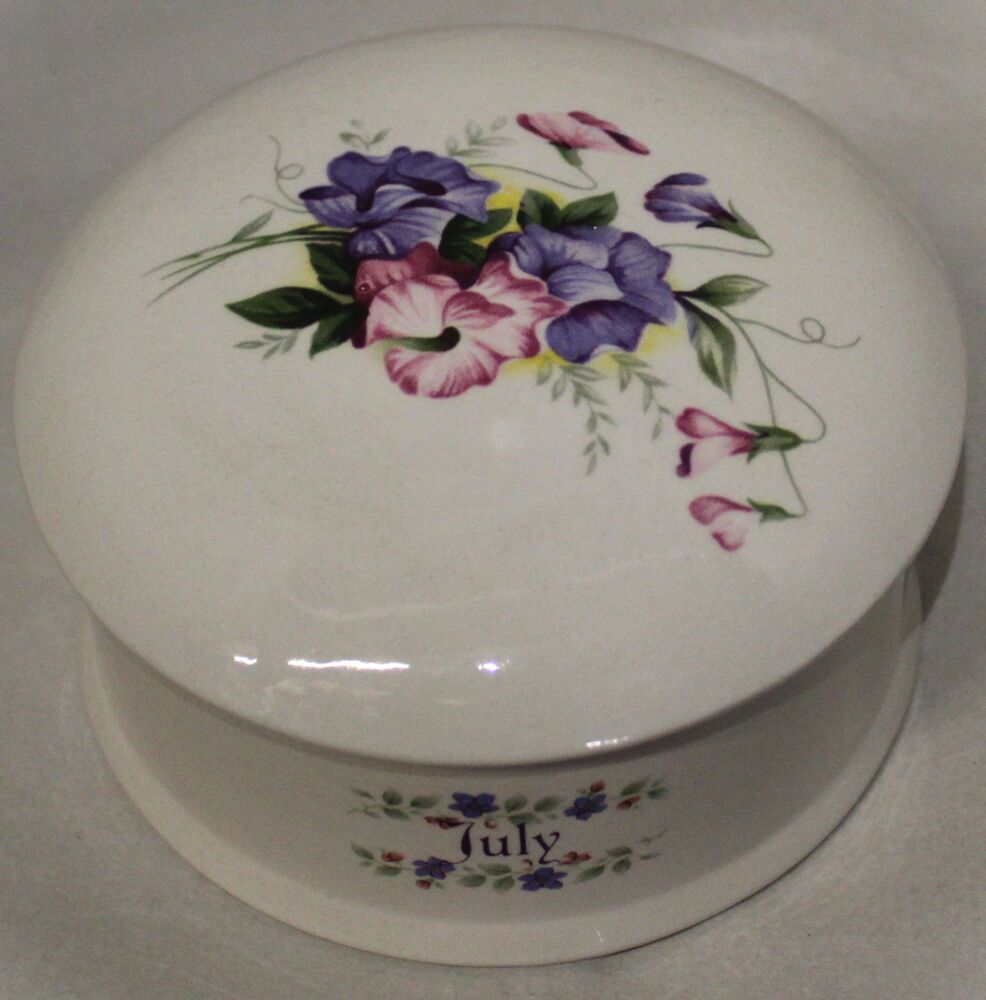Floral Birth Month Trinket Box - July