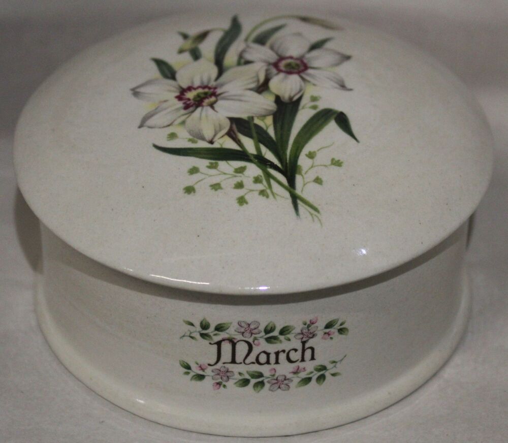 Floral Birth Month Trinket Box - March