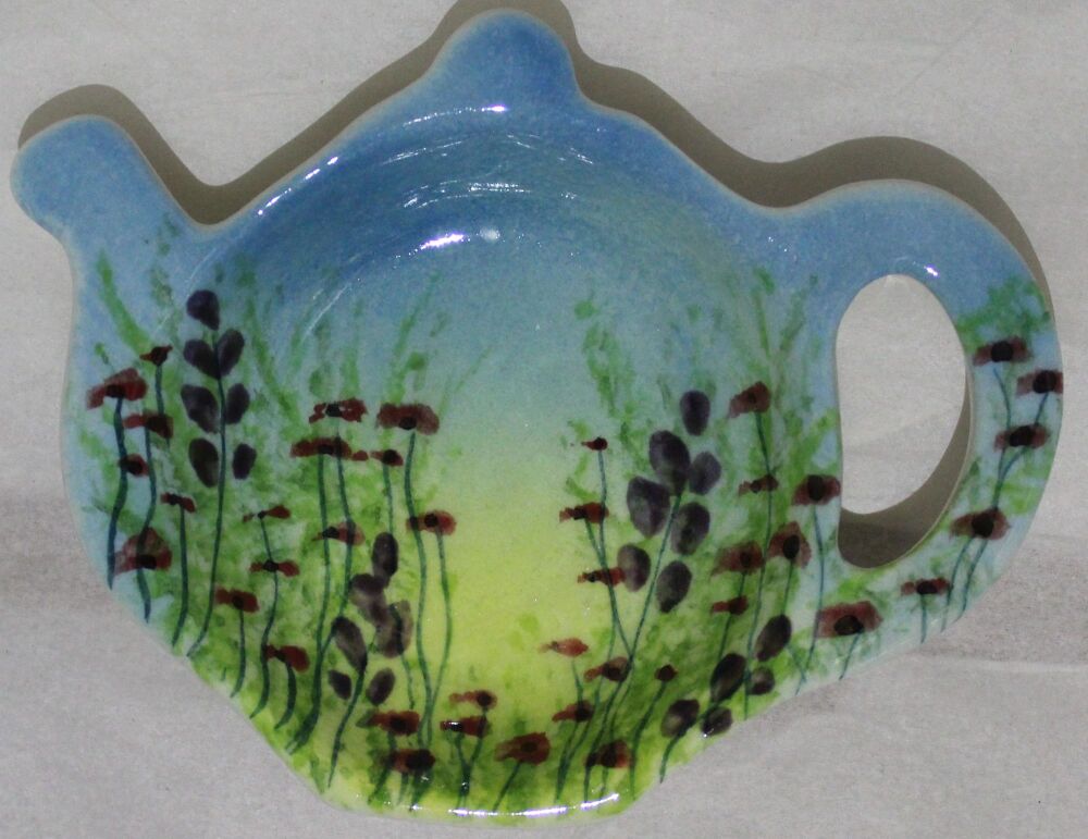 Tea Bag Tidy - Meadow Field design Blue