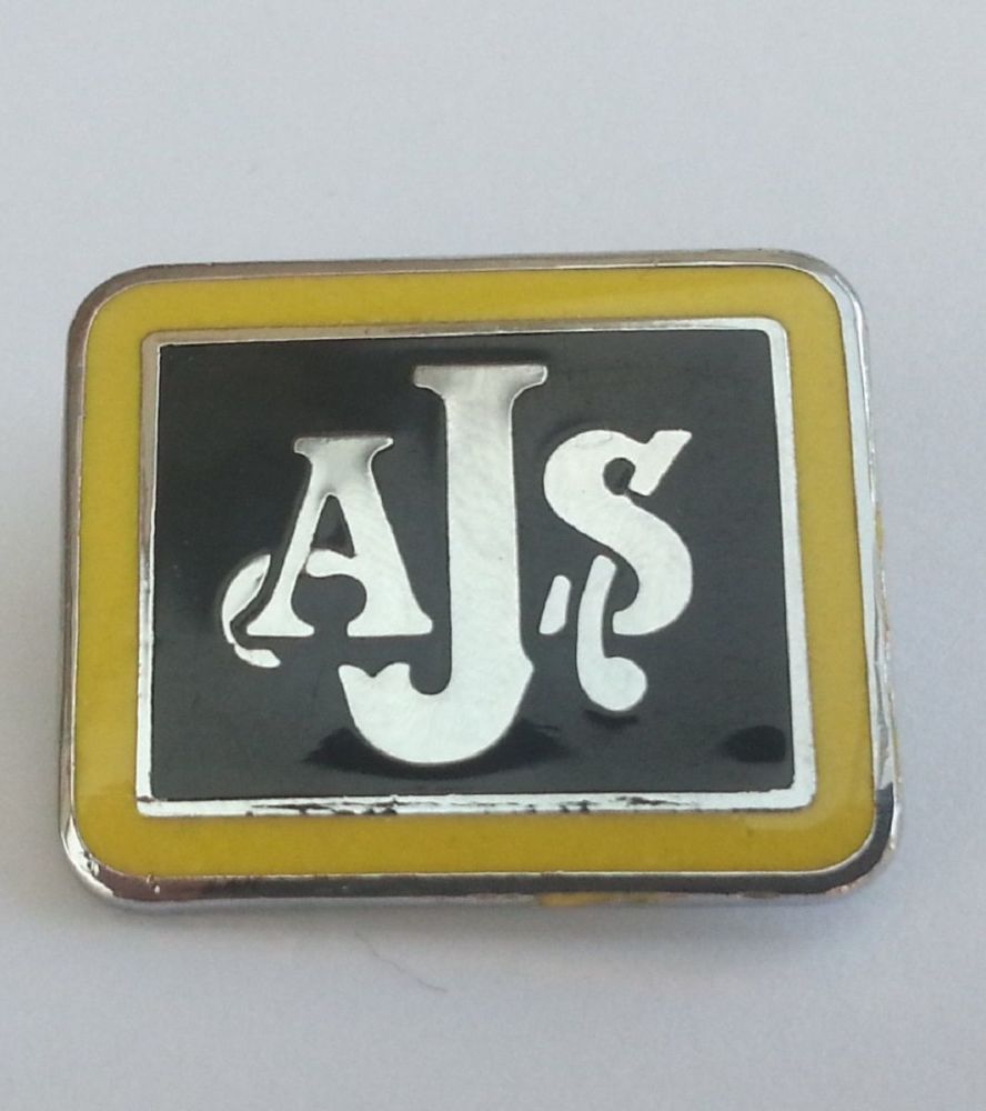 AJS enamel lapel pin badge