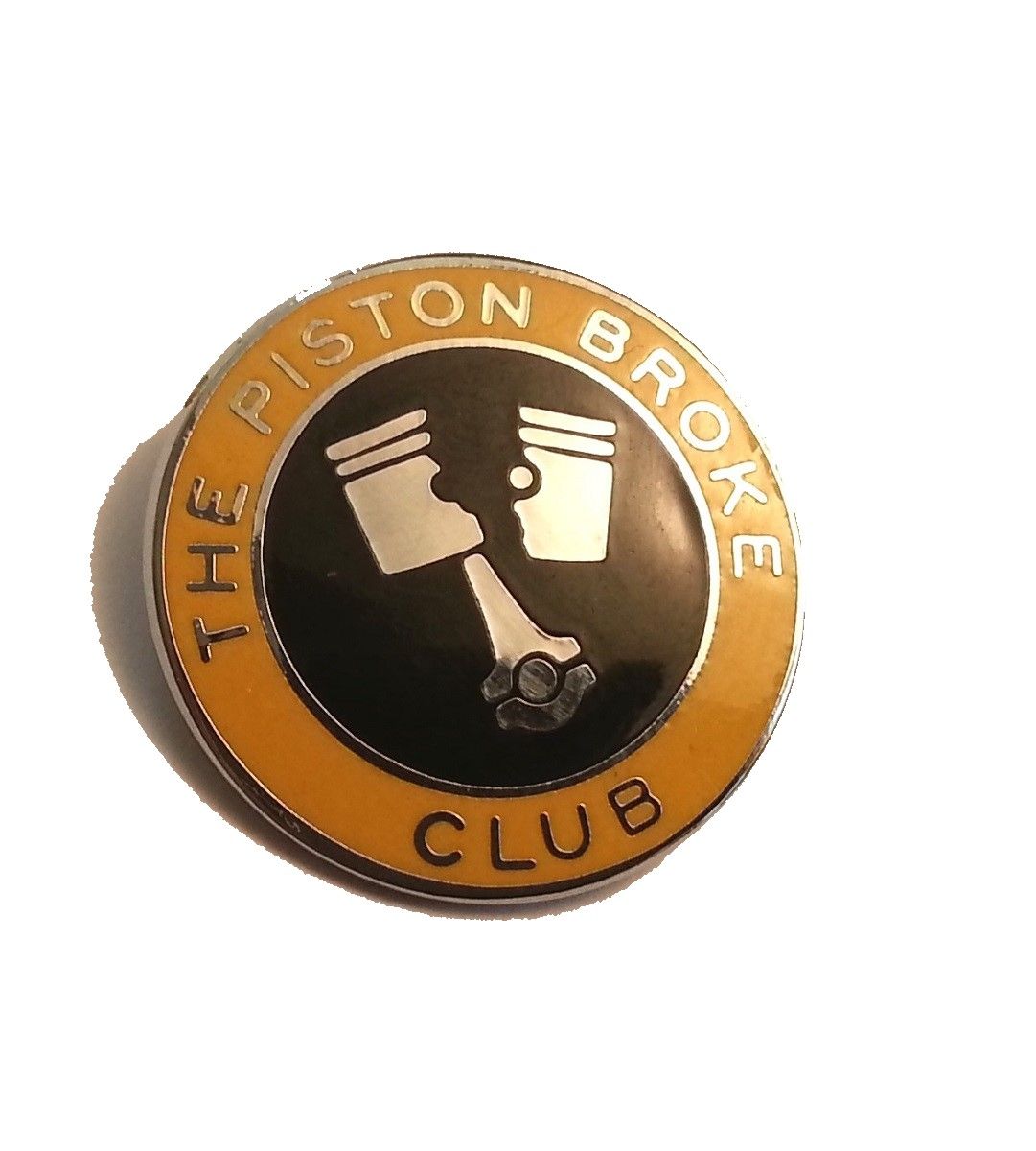 Piston Broke Club enamel lapel pin badge