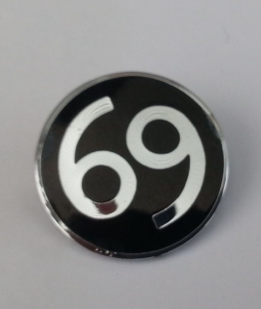 69 enamel lapel pin badge
