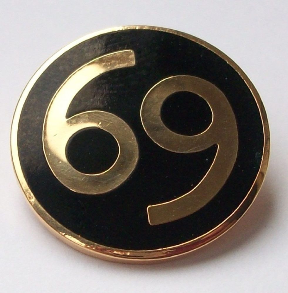 69 enamel lapel pin badge