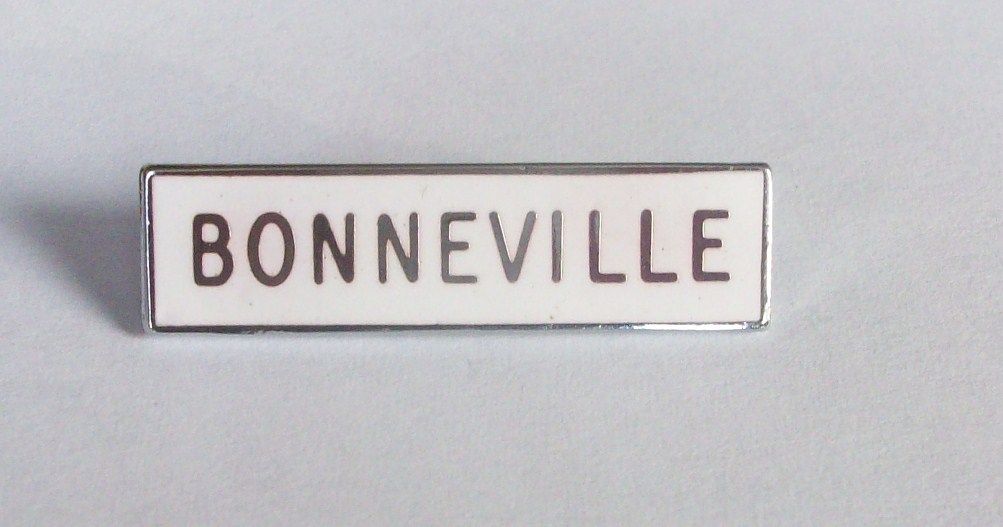 Bonneville enamel lapel pin badge