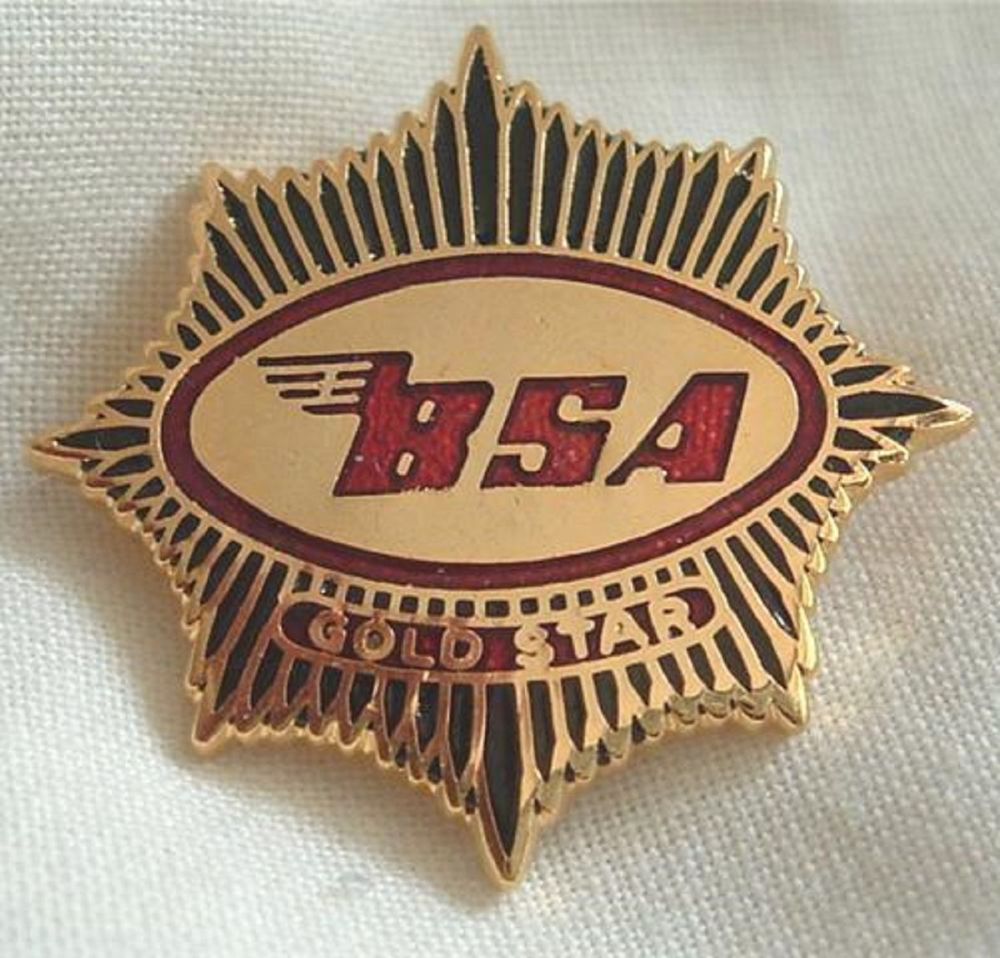 BSA Goldstar enamel lapel pin badge