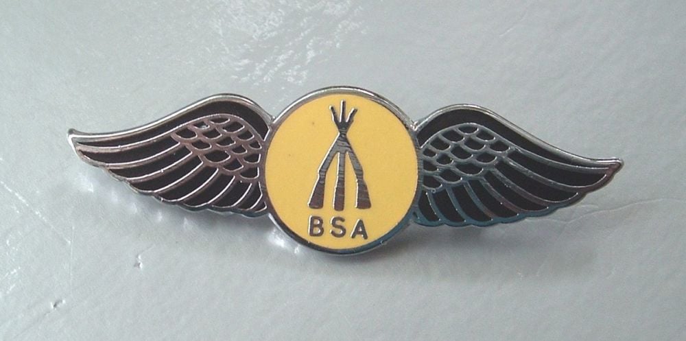 BSA enamel lapel pin badge