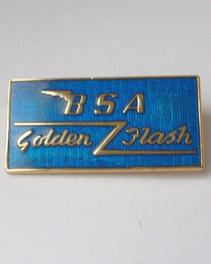 BSA Golden Flash enamel lapel pin badge