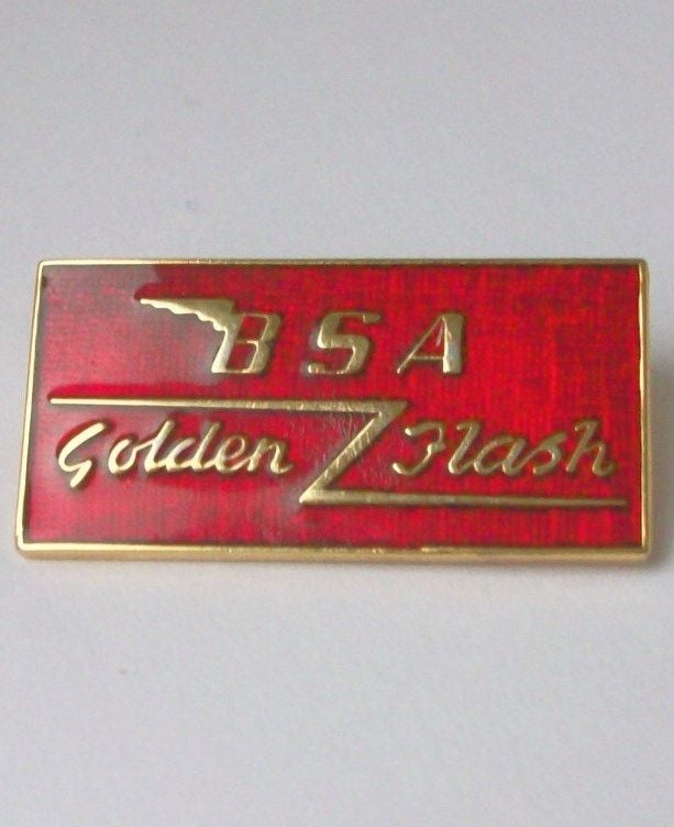 BSA Golden Flash enamel lapel pin badge