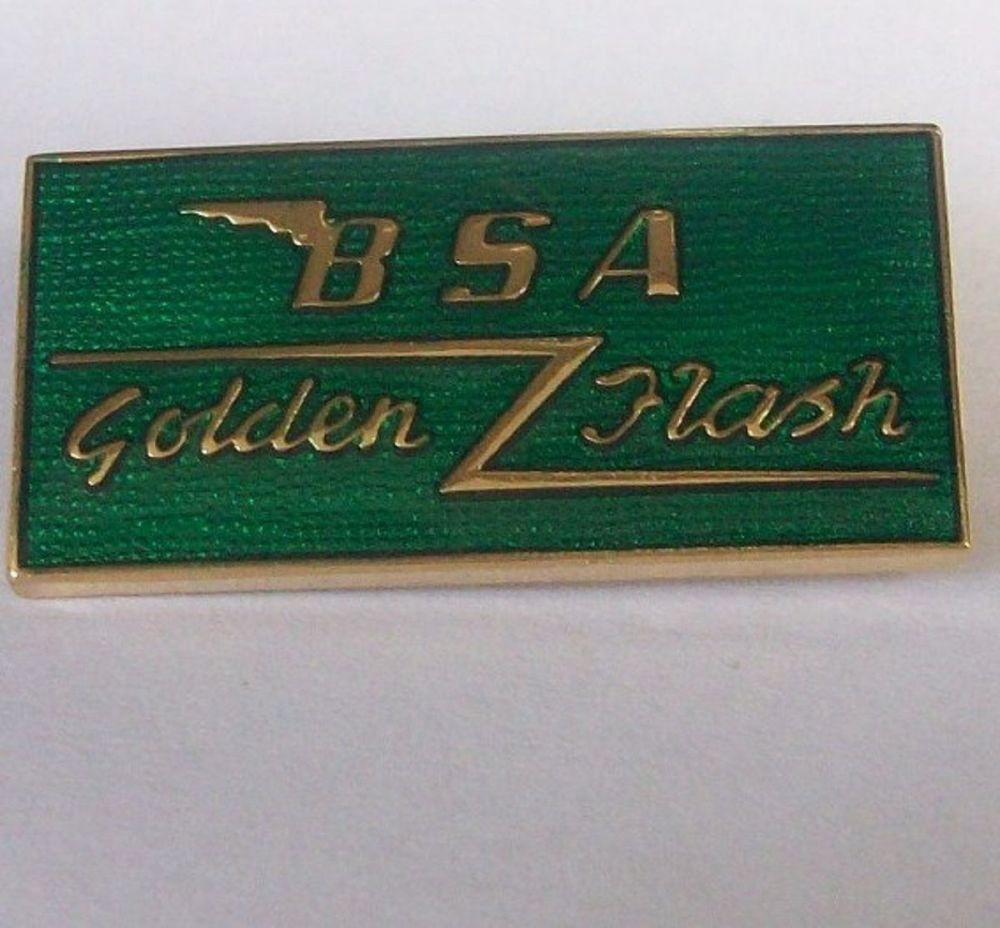 BSA Golden Flash enamel lapel pin badge