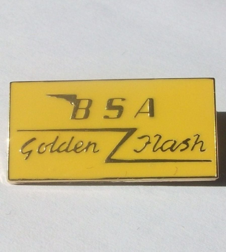 BSA Golden Flash enamel lapel pin badge