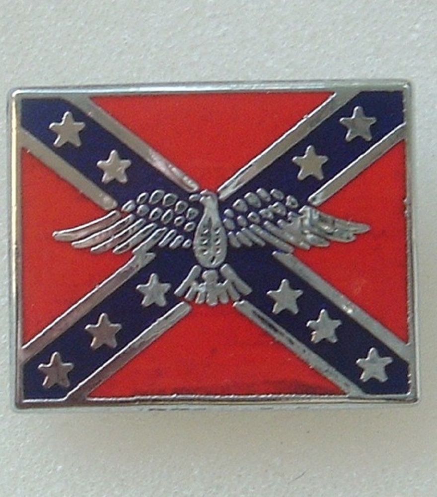 Confederate Flag Enamel Lapel Pin Badge