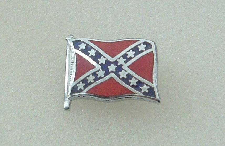 Confederate Flag enamel lapel pin badge