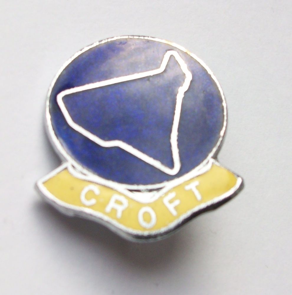 Croft Circuit enamel lapel pin badge