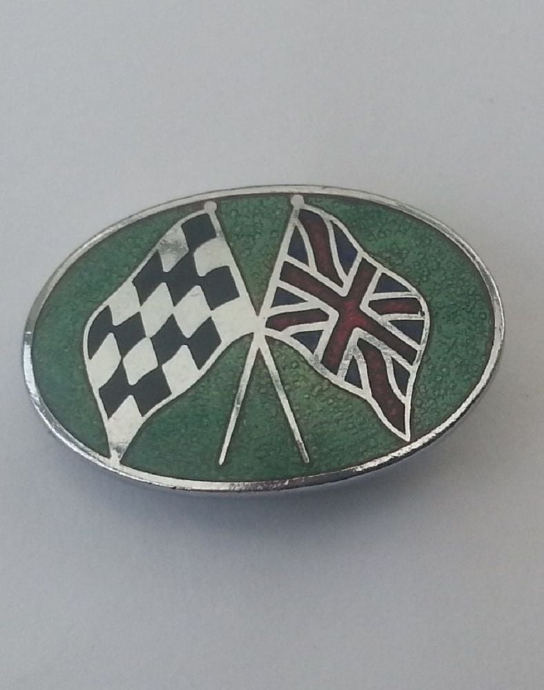 Crossed Flags enamel lapel pin badge