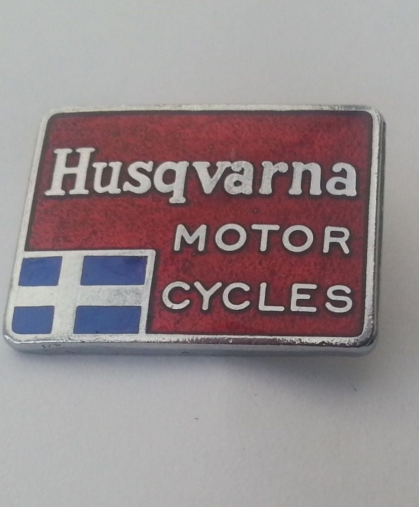 Husqvarna enamel lapel pin badge