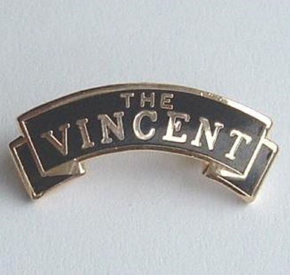 Vincent enamel lapel pin badge