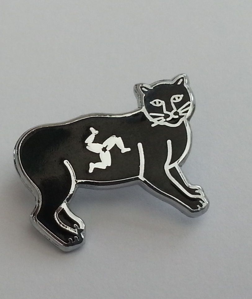 Manx Cat enamel lapel pin badge