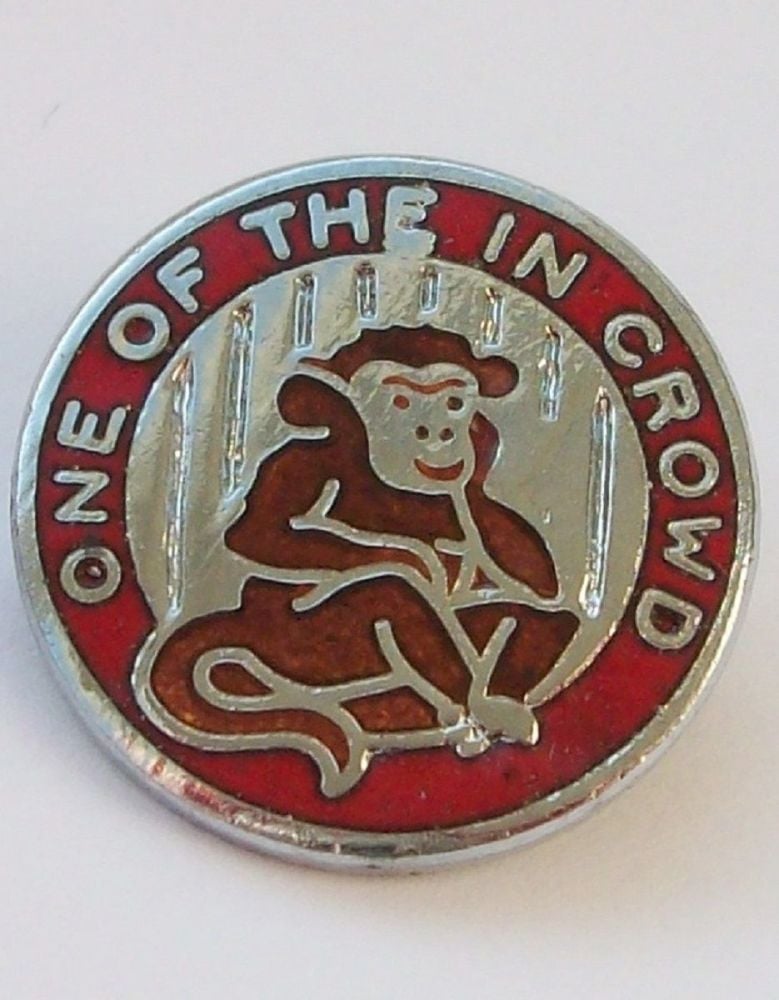 One of the in crowd enamel lapel pin Badge