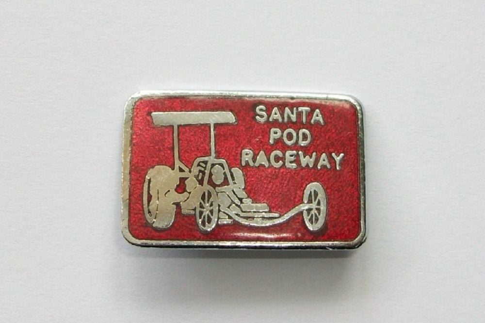 Santa Pod enamel lapel pin badge