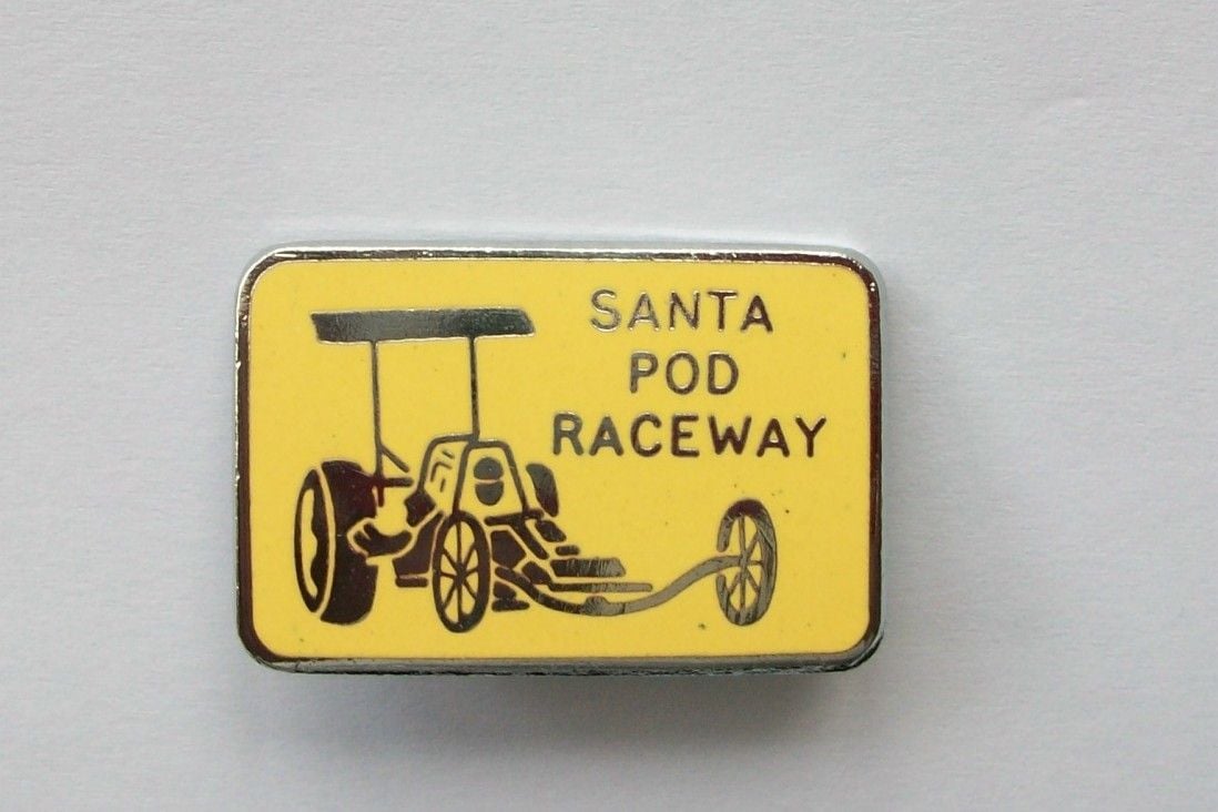 Santa Pod enamel lapel pin badge