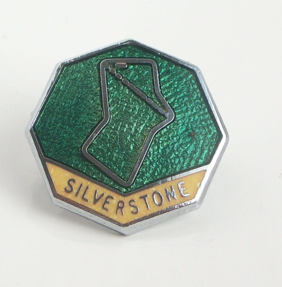 Silverstone enamel lapel pin badge