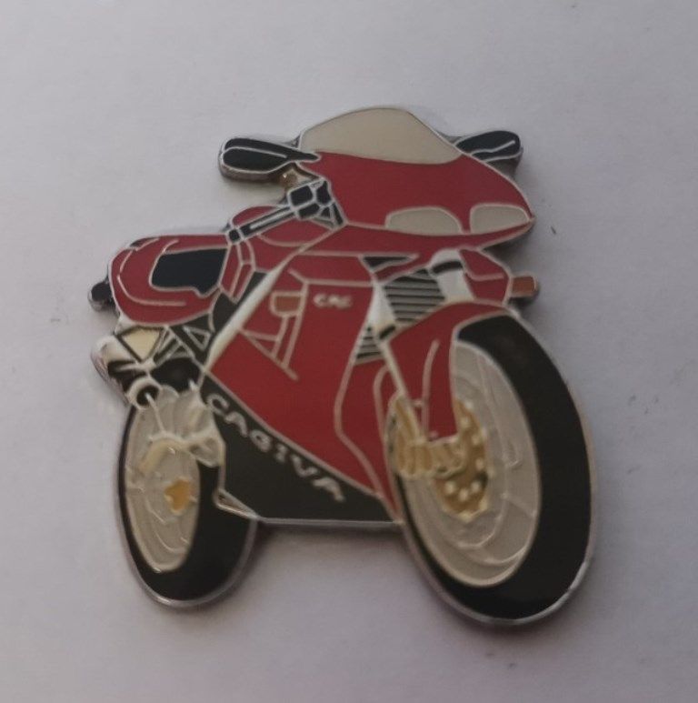 As Cagiva Moto 125 lapel pin badge (0589)