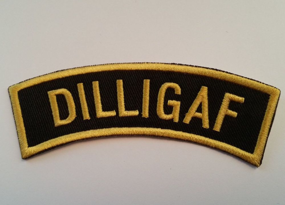 DILLIGAF shoulder title..