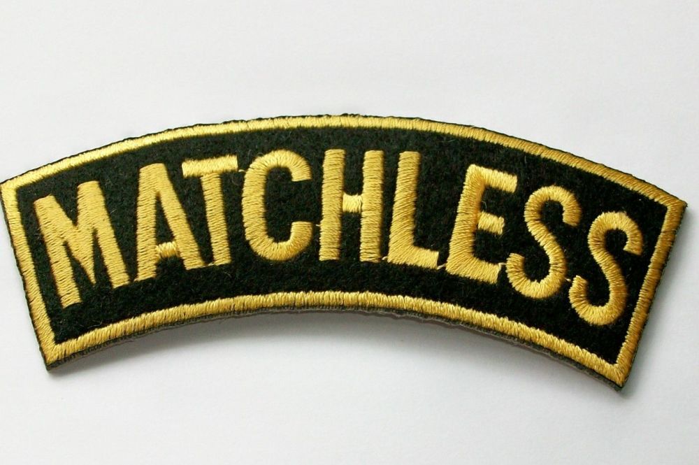 Matchless shoulder title..