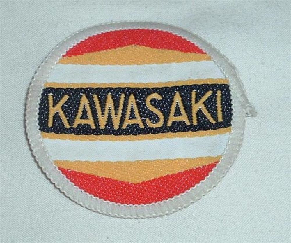 Kawasaki embroidered cloth badge (1970s item)..