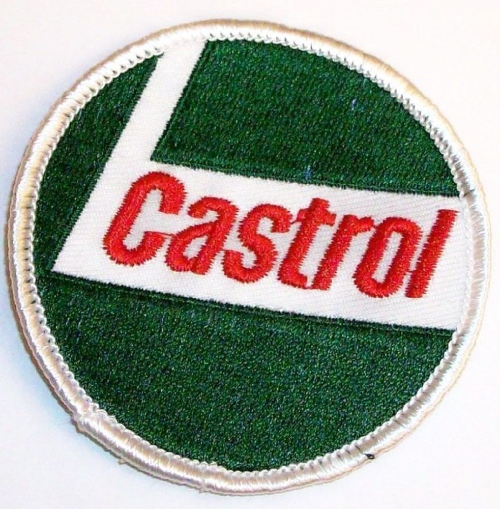 Castrol embroidered cloth badge..