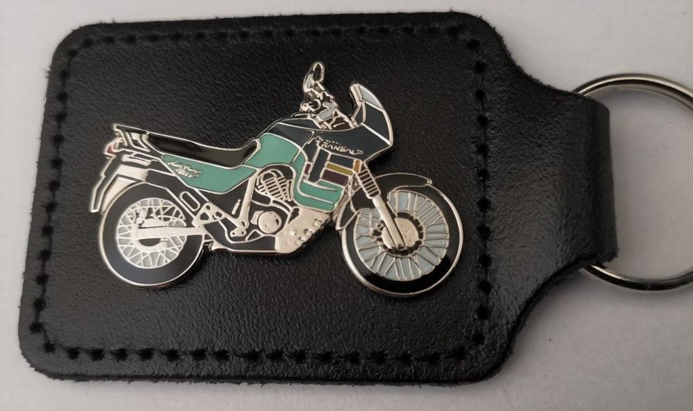 Trans Alp 600V badged leather keyring (0345)