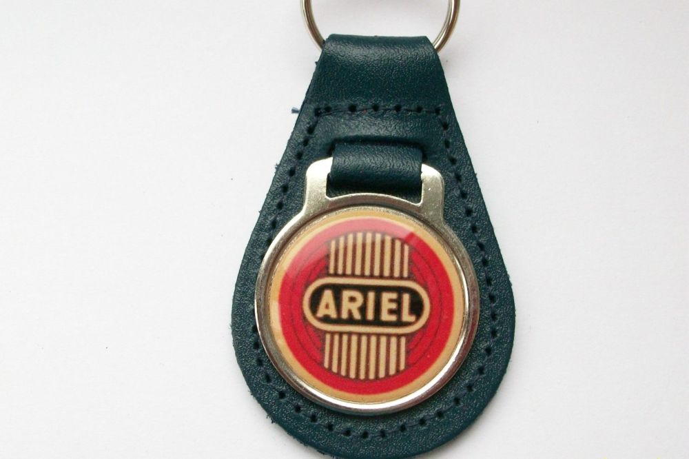 Ariel acrylic badged blue leather keyring.