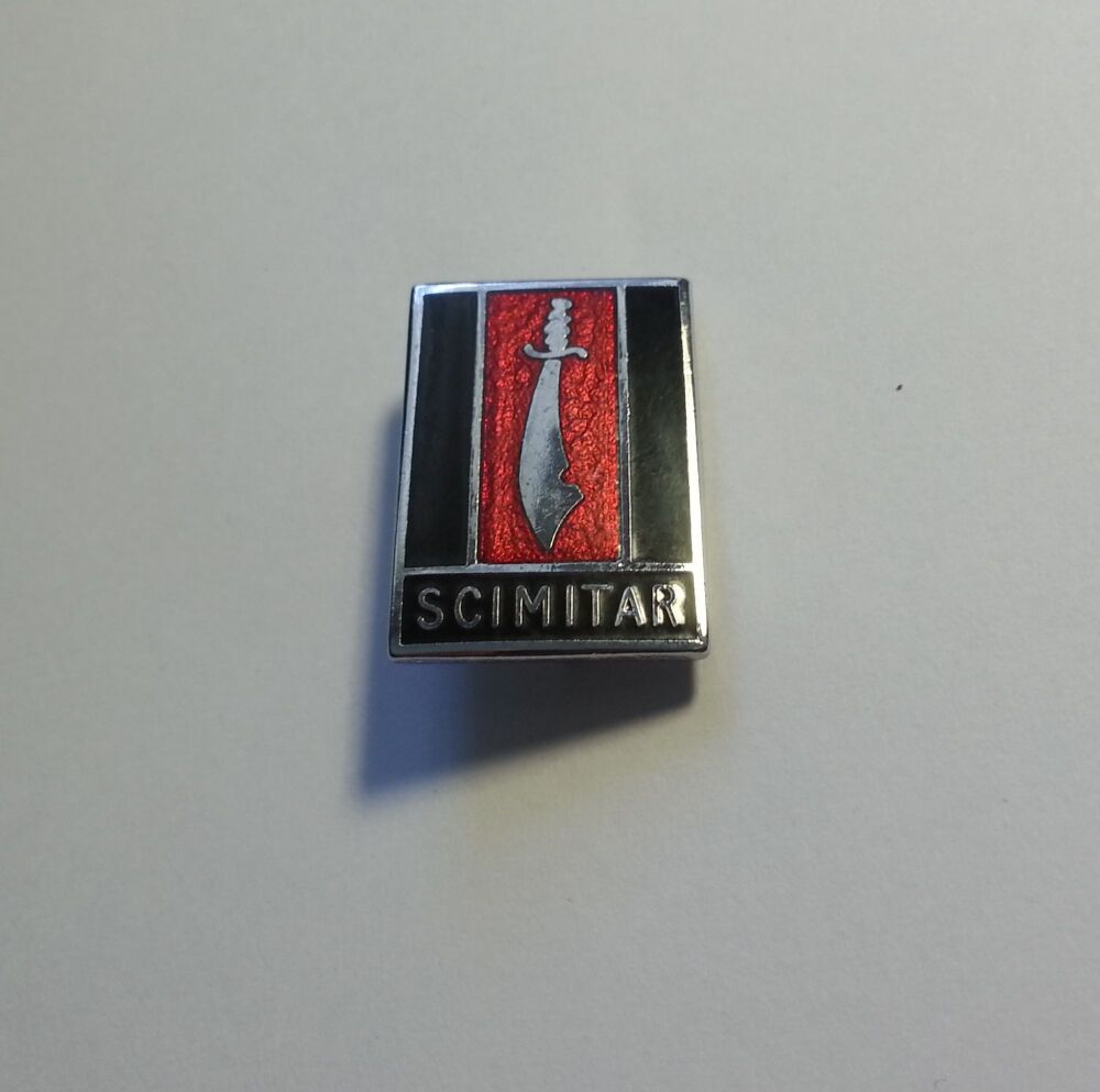 Scimitar lapel pin badge
