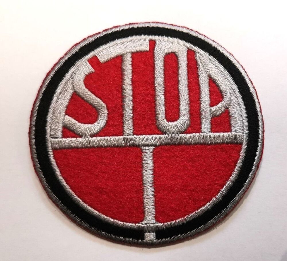 STOP embroidered cloth badge..