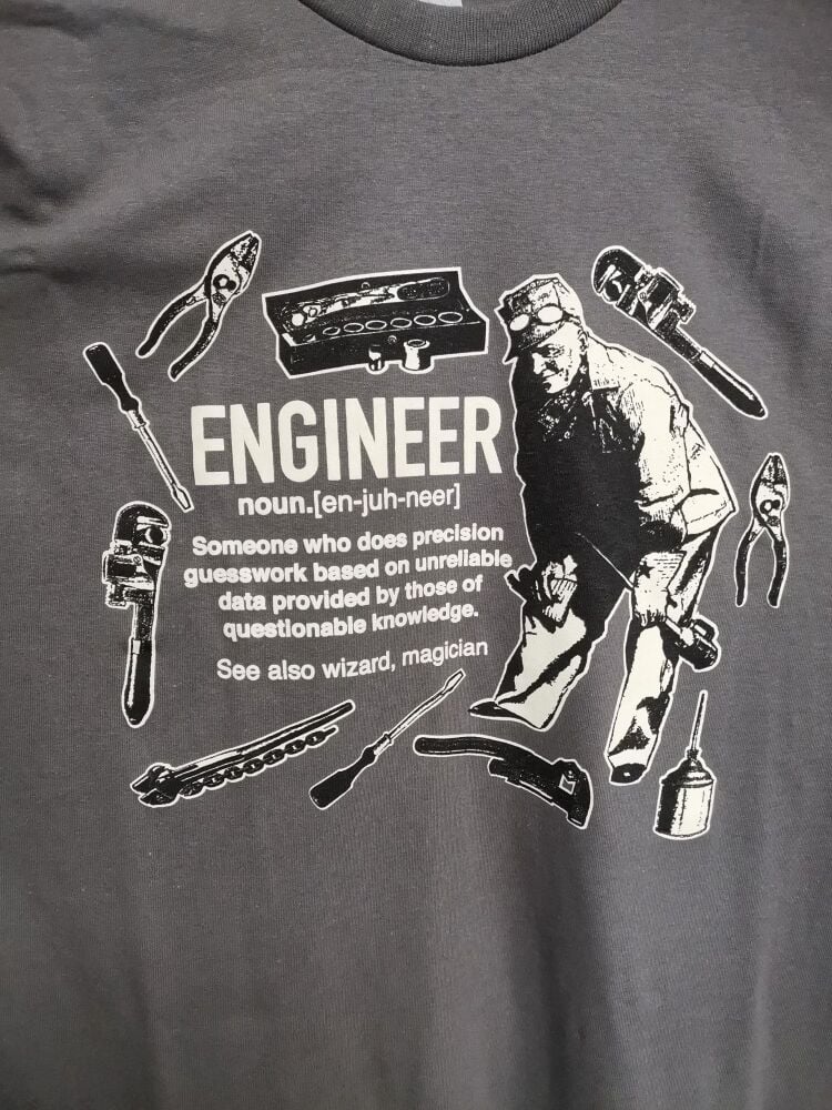 Engineer Tee Shirt, size small, chest 35"