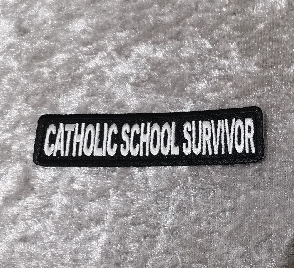 Catholic School Survivor Patch, (approx 4" long)