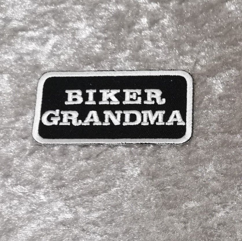 Biker Grandma Patch, (approx 3" long)