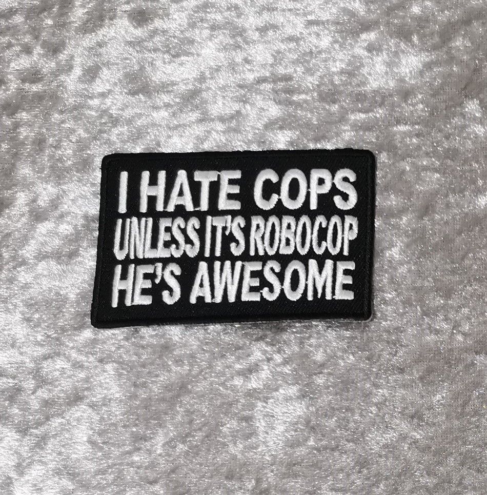 I Hate Cops Patch, (approx 3" long)