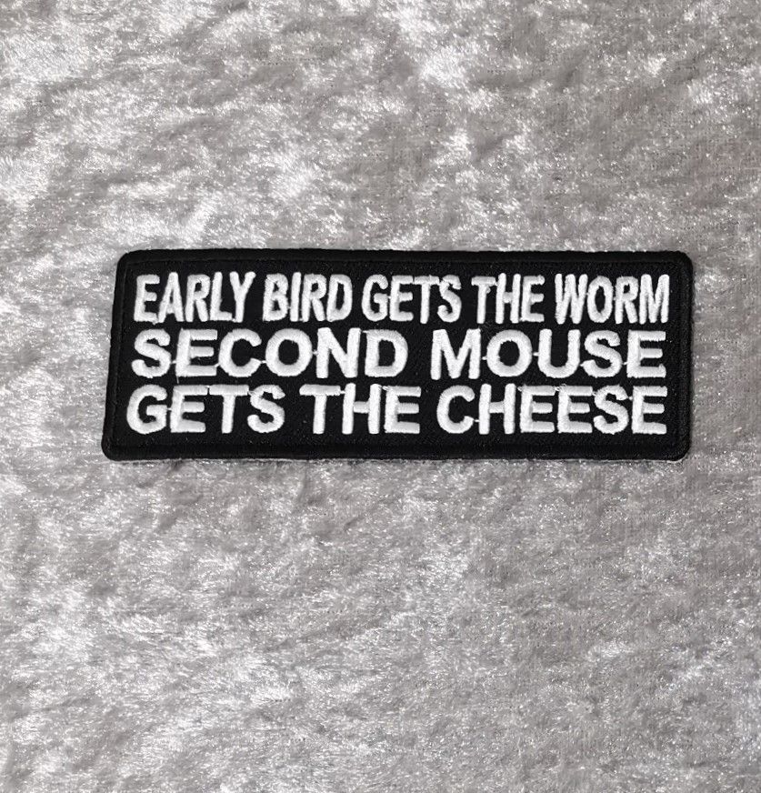 Early bird Gets The Worm Patch, (approx 4" long)