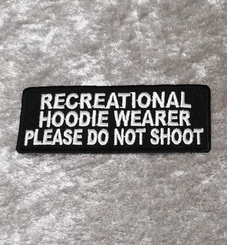 Recreational Hoody Wearer Patch, (approx 4" long)
