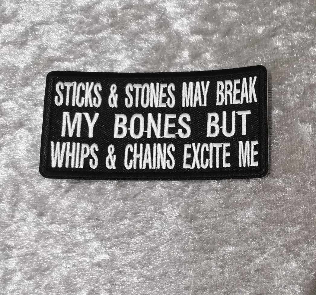 Sticks And Stones Patch, (approx 4" long)