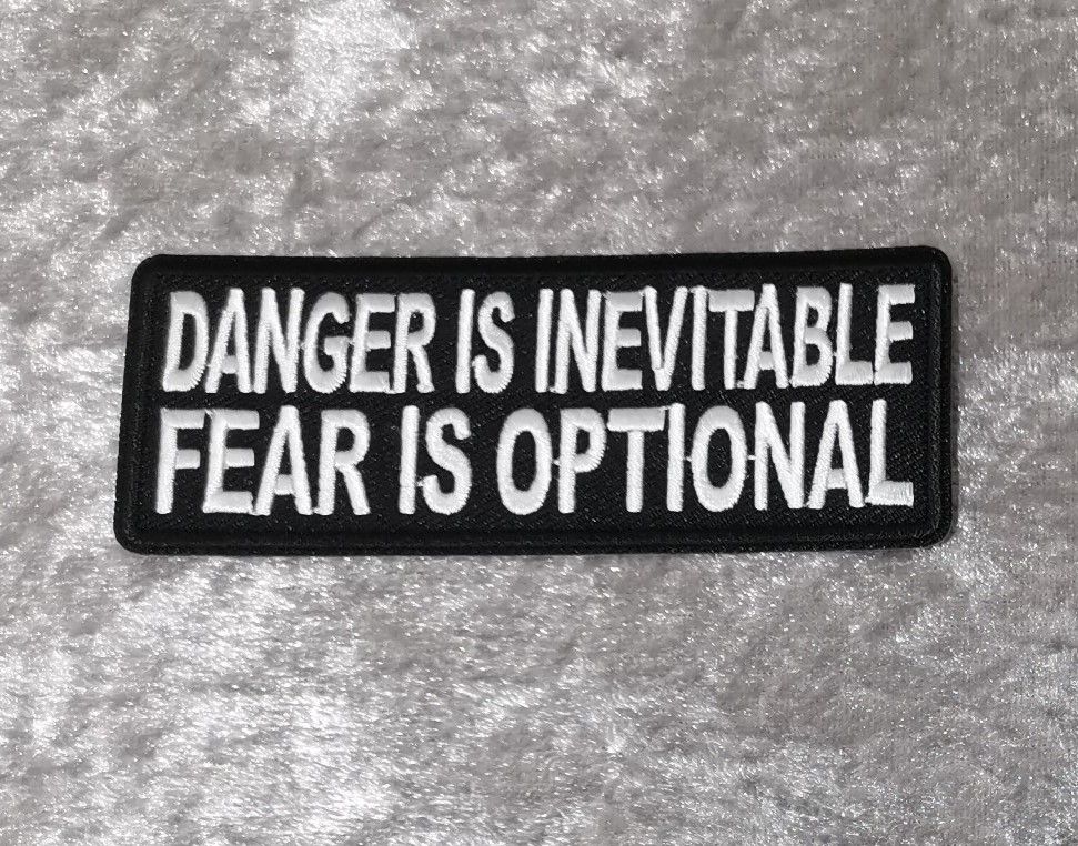 Danger Is Inevitable Patch, (approx 4" long)