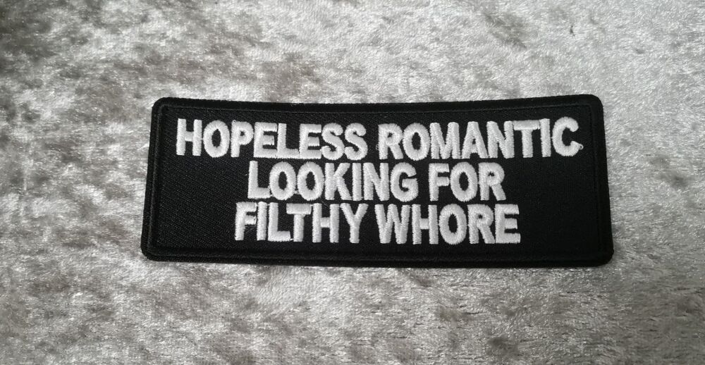 Hopeless Romantic Patch (approx 4" long)