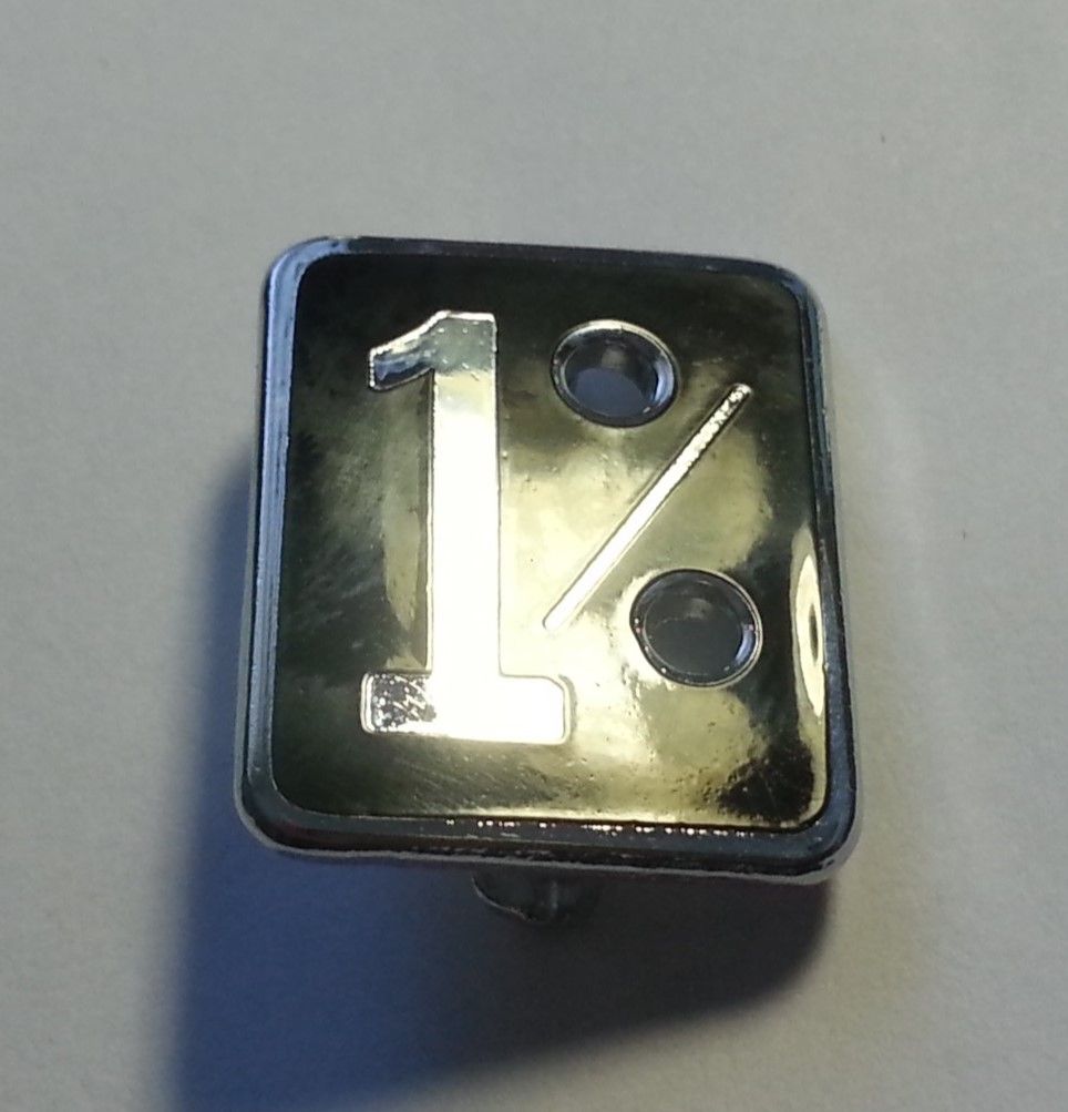 1% enamel lapel pin badge