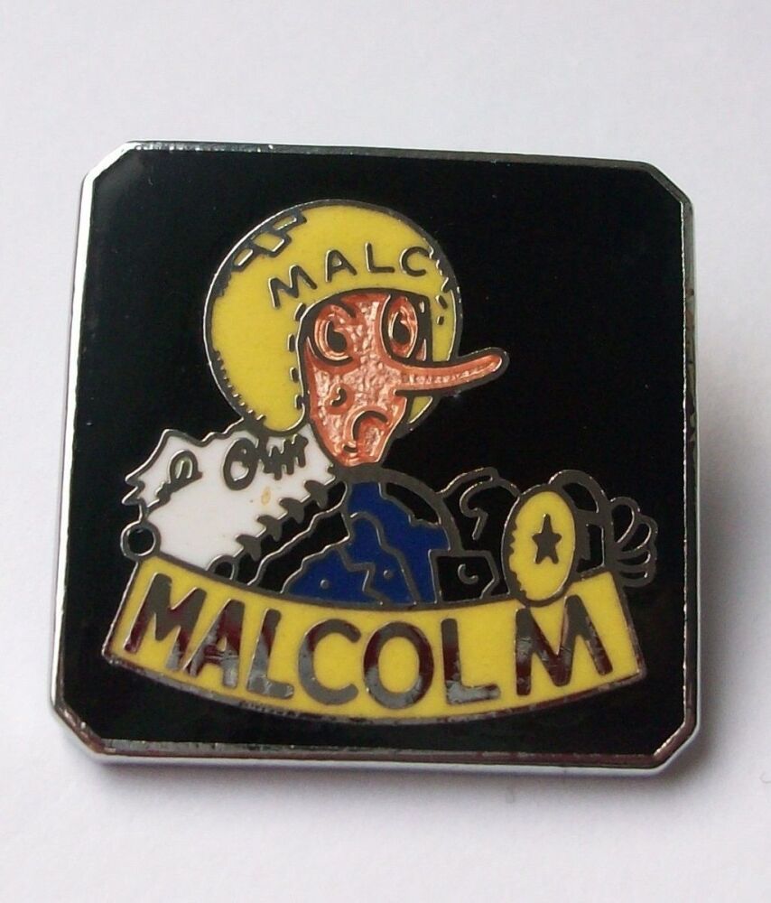 Malcolm enamel pin badge