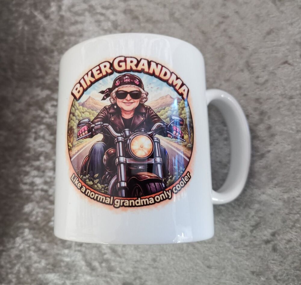 BIKER GRANDMA MUG