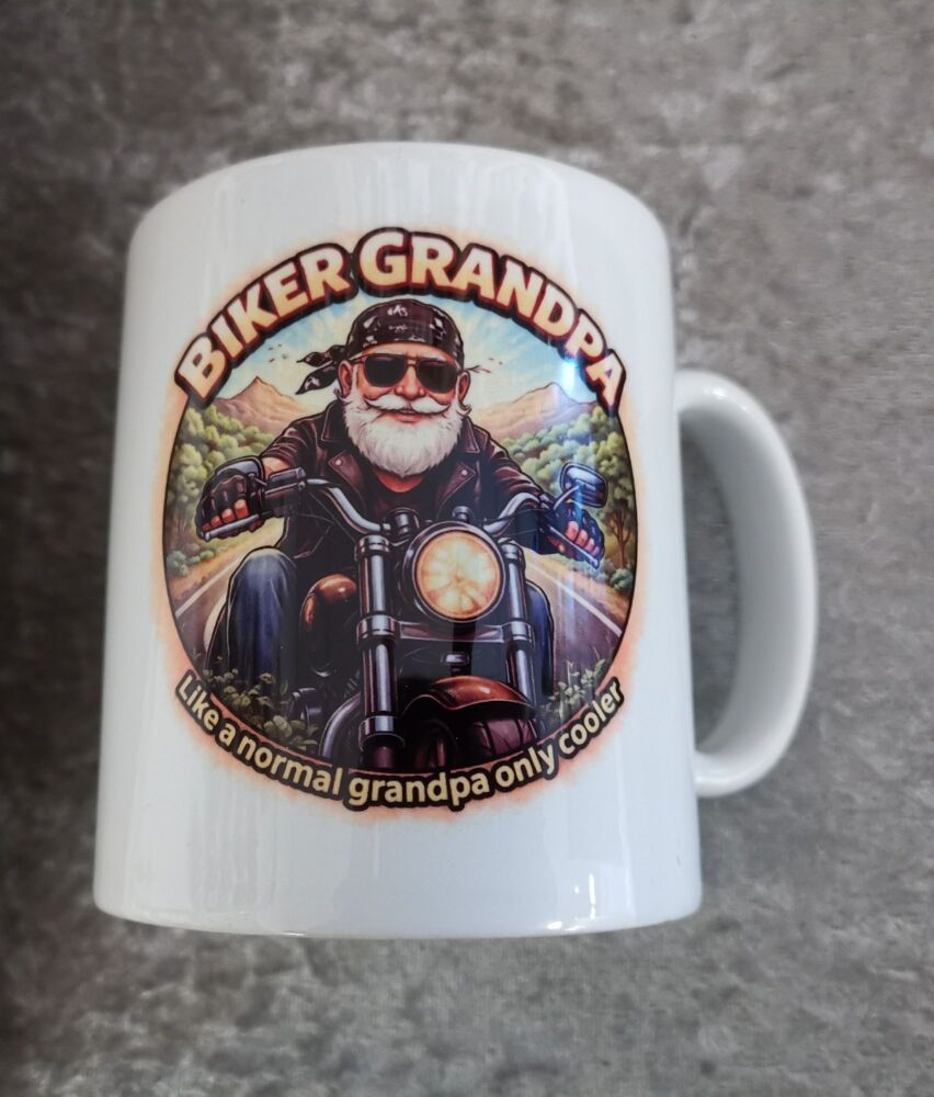 BIKER GRANDPA MUG