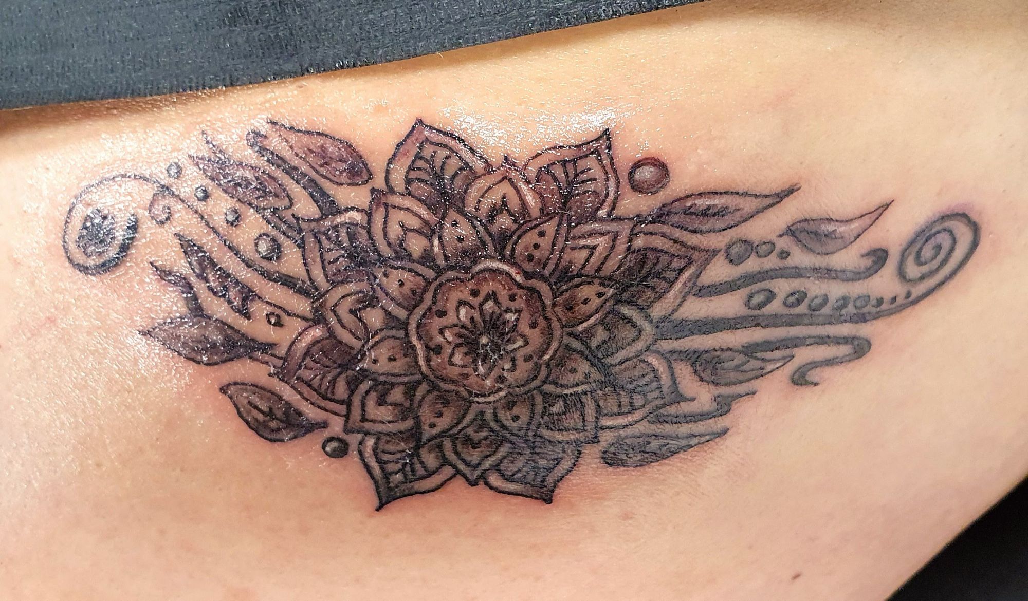 beautiful flower mandala tattoo