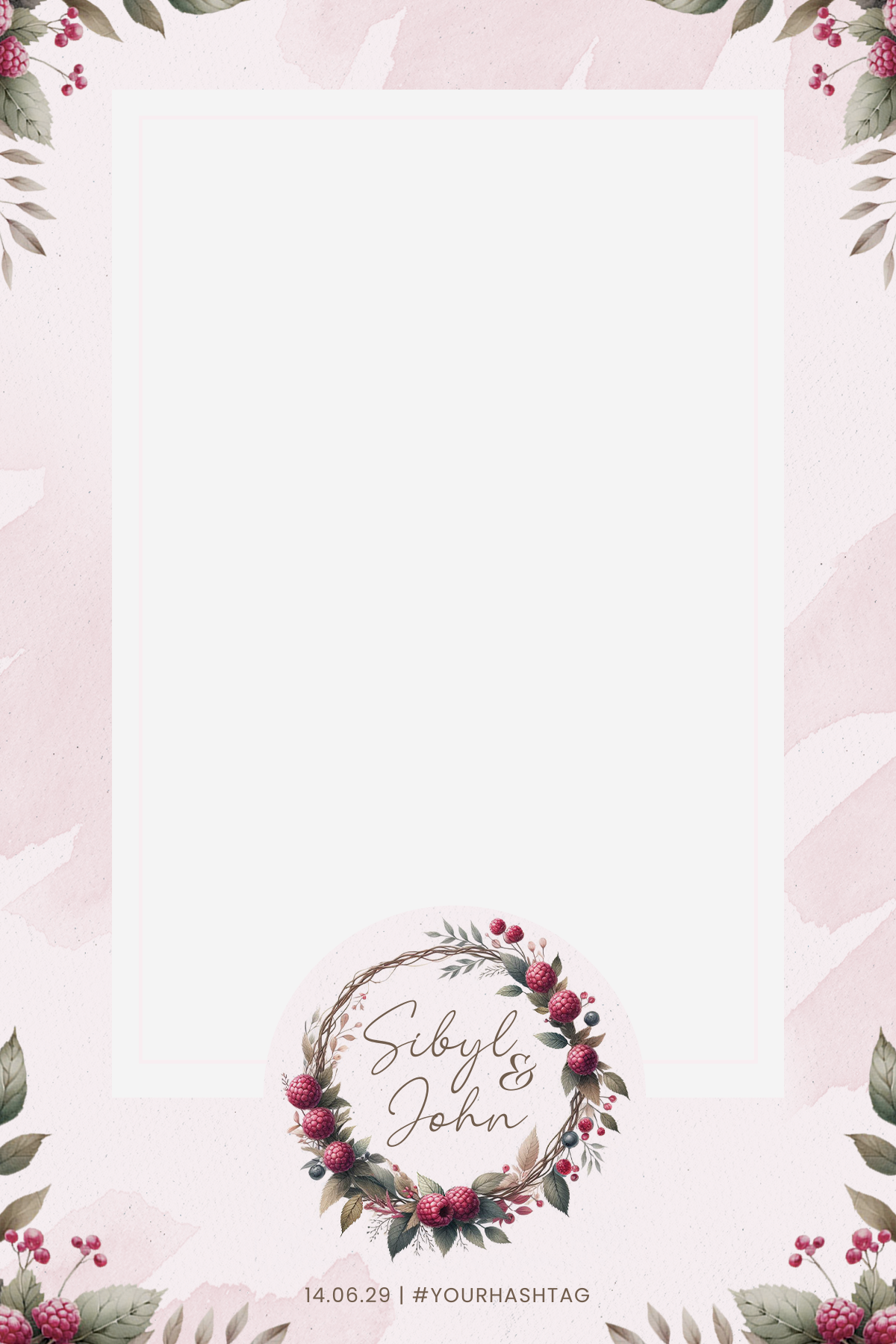 W5 Rustic Raspberry Wedding Photo Booth